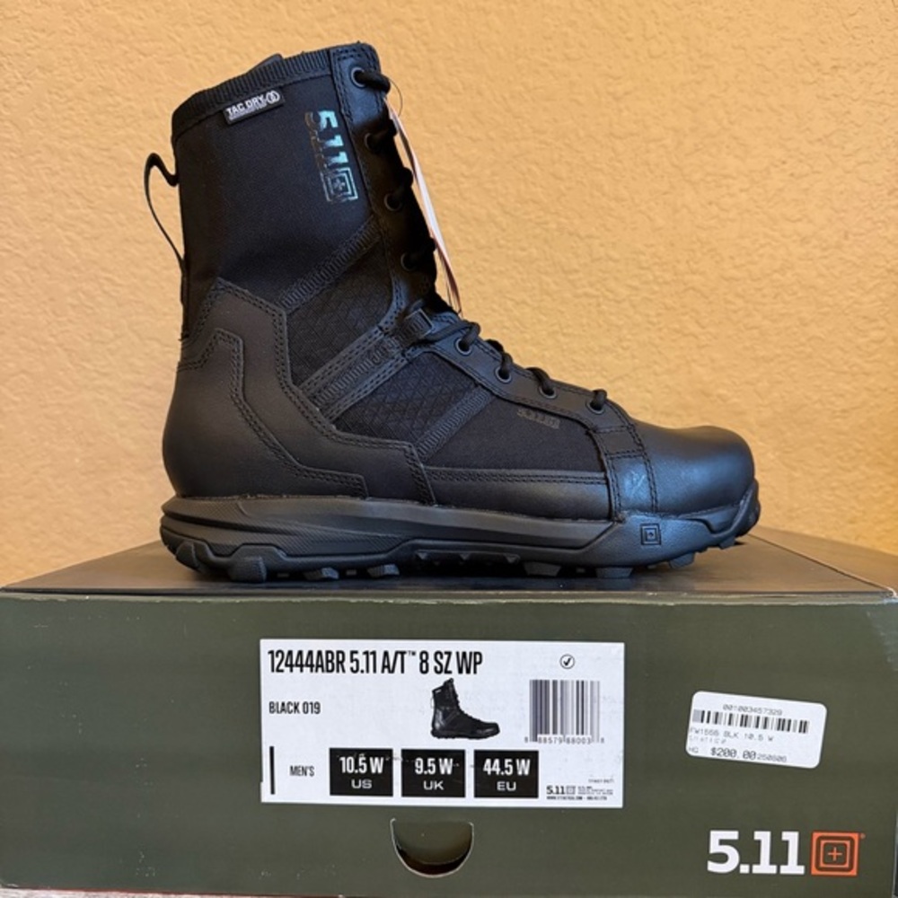 NEW 5.11 A/T™ 8" WATERPROOF SIDE ZIP BOOTS Men’s Wide